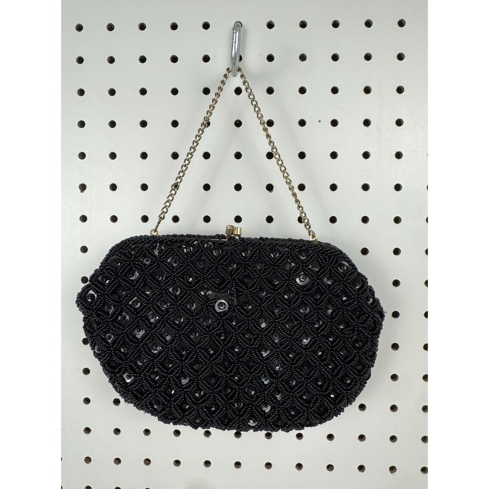 1960s Beaded Hong Kong Evening Bag Sequins Vintage‎ Retro Glam Cocktail Purse